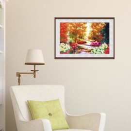 30 X 40CM 5D WOODS LANDSCAPE DRILLED NEEDLEWORK DIY DIAMOND PAINTING CROSS STITCH WALL STI