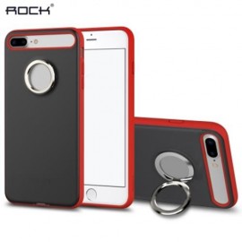 ROCK M2 MAGNETIC RING KICKSTAND PHONE CASE PROTECTIVE BACK COVER FOR IPHONE 7 PLUS (RED)