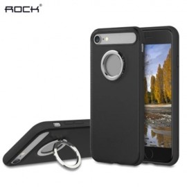 ROCK M2 MAGNETIC RING KICKSTAND PHONE CASE PROTECTIVE BACK COVER FOR IPHONE 7 (BLACK)