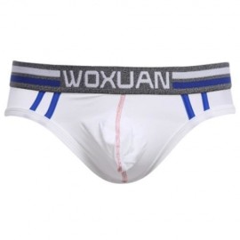 SEXY ULTRALIGHT MESH DESIGN MALE EXPOSED BUTTOCKS BRIEFS (WHITE)