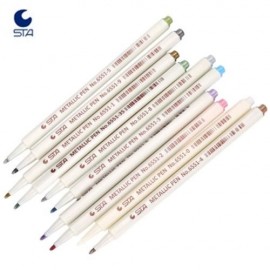 STA MULTIFUNCTION METALLIC PEN HIGHLIGHTER WITH 10 COLORS FOR MARK PAINTING DRAWING (COLOR