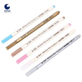 STA MULTIFUNCTION METALLIC PEN HIGHLIGHTER WITH 6 COLORS FOR MARK PAINTING DRAWING (COLORM
