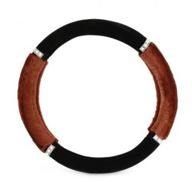 STYLISH RHINESTONE-STUDDED CANDY COLOR LADIES CAR STEERING WHEEL COVER