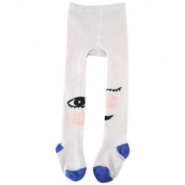 SWEET GIRL CHILD BIG EYES PRINT ASYMMETRICAL PATTERN SKID RESISTANT ELASTIC PANTYHOSE (LIG