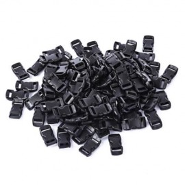 100PCS / LOT OUTDOOR SURVIVAL PARACORD BRACELET ACCESSORY CURVED PLASTIC BUTTON BUCKLE (BL