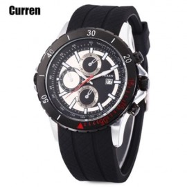 CURREN 8143 MALE QUARTZ WATCH CALENDAR 3ATM LUMINOUS WRISTWATCH FOR MEN (SILVER AND BLACK)