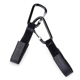 2PCS STROLLER MAGIC STRAP HANGER PUSHCHAIR HOOKS (BLACK)