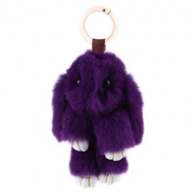 STYLISH LONG EAR DESIGN KEY RING RABBIT CAR PENDANT ACCESSORY (DEEP PURPLE)