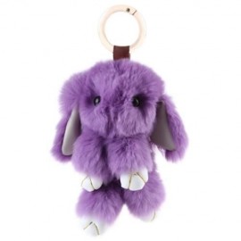 STYLISH LONG EAR DESIGN KEY RING RABBIT CAR PENDANT ACCESSORY (LIGHT PURPLE)