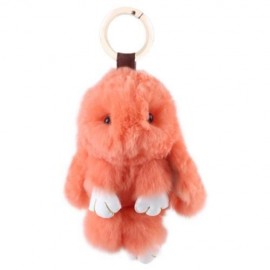 STYLISH LONG EAR DESIGN KEY RING RABBIT CAR PENDANT ACCESSORY (PASTER ORANGE)