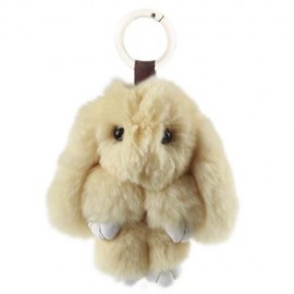 STYLISH LONG EAR DESIGN KEY RING RABBIT CAR PENDANT ACCESSORY (EARTHY)