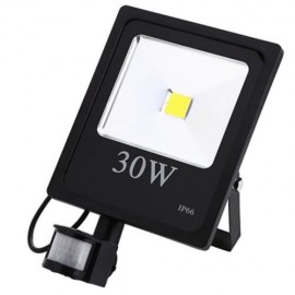 AC 85 - 265V 30W 2800 - 3000LM HUMAN BODY INFRARED SENSOR LED FLOOD LIGHT (COOL WHITE LIGH