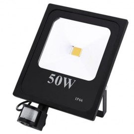 AC 85 - 265V 50W 4800 - 5000LM HUMAN BODY INFRARED SENSOR LED FLOOD LIGHT (WARM WHITE LIGH