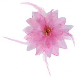 STYLISH LILY OVERSIZE FLORAL DESIGN GIRLS HAIR PIN (SHALLOW PINK)