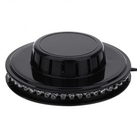 AC 90 - 240V 8W 48 LEDS SUNFLOWER RGB LED STAGE LIGHT ROTATING LAMP (BLACK)