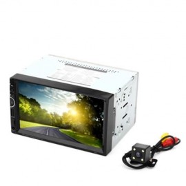 8001 7 INCH DOUBLE DIN 12V CAR MULTIMEDIA MP5 PLAYER SUPPORT GPS BLUETOOTH RADIO WITH CAME