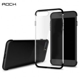 ROCK CHEER SERIES CASE TRANSPARENT TPU PROTECTIVE BACK COVER FOR IPHONE 7 PLUS (BLACK)