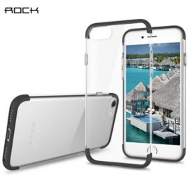 ROCK CHEER SERIES CASE TRANSPARENT TPU PROTECTIVE BACK COVER FOR IPHONE 7 (BLACK)