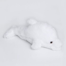 STUFFED CUTE FLASHING DOLPHIN PLUSH DOLL TOY BIRTHDAY CHRISTMAS GIFT FOR BABY (WHITE)