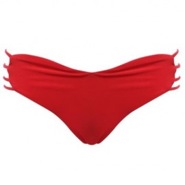 FEMALE SWIMMING SEXY HEART SHAPE THONG BEACH BATHING PANTS (RED)