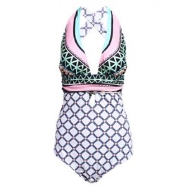 SEXY BACKLESS SIAMESED SWIMWEAR SWIMSUIT BIKINI (COLORMIX)