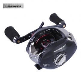 FISHDROPS 17   1BB LEFT RIGHT HAND GUN SHAPE FISHING BAITCASTING REEL (BLACK)