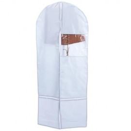 FOLDABLE WARDROBE HANGING GARMENT COVER CASE DUST-PROOF STORAGE BAG PROTECTOR (LIGHT GRAY)