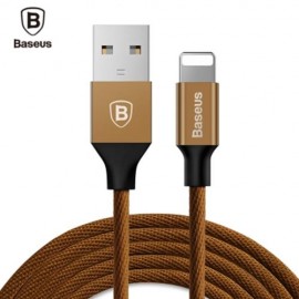 BASEUS YIVEN 8 PIN CHARGING SYNC DATA BRAIDED CABLE 1.2M FOR IPHONE (COFFEE)