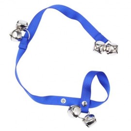 ADJUSTABLE PUPPY DOG BELL ROPE HOUSE TRAINING DOORBELL (BLUE)