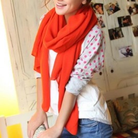 CHIC SOLID COLOR FAUX PASHM TEXTURE SCARF FOR WOMEN (COLOR ASSORTED)