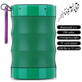 CX01 PORTABLE WIRELESS BLUETOOTH 2.1 SOUND SPEAKER WITH FLASHLIGHT FOR FUN (GREEN)