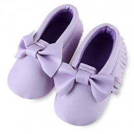 CUTE BOWKNOT DESIGN TASSEL DECORATION WALKING SHOES FOR BABY GIRLS (LIGHT PURPLE)