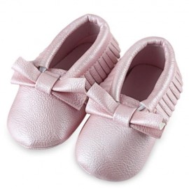 CUTE BOWKNOT DESIGN TASSEL DECORATION WALKING SHOES FOR BABY GIRLS (SHALLOW PINK)