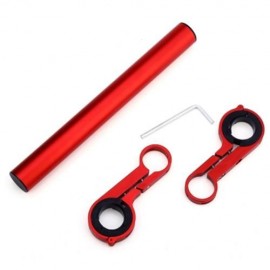 MTB BIKE DOUBLE HANDLEBAR 20CM HOLDER EXTENDER FOR FLASHLIGHT BICYCLE COMPUTER (RED)