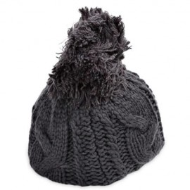 WINTER VENONAT DECORATION UNISEX WARM KNITTED HAT (DEEP GRAY)
