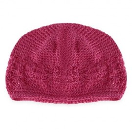 HOLLOW OUT DESIGN BABIES WARM KNITTED HAT (ROSE MADDER)