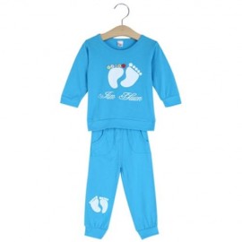 CASUAL CANDY COLOR BLOCK TWO PIECE SET FOR BABIES (LIGHT BLUE)