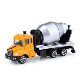 KIDS ALLOY 1:64 SCALE CONCRETE MIXER TRUCK EMULATION MODEL TOY GIFT (EARTHY)