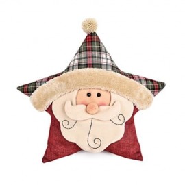 STUFFED CHRISTMAS SOFT PILLOW STAR SHAPE PLUSH DOLL TOY GIFT DECORATION (COLORMIX)