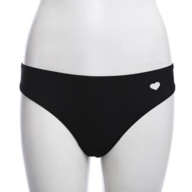 FEMALE SWIMMING SEXY HOLLOW OUT HEART SHAPE THONG BEACH BATHING PANTS (BLACK)