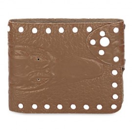 BUSINESS TYPE RIVET EMBELLISHMENT MULTICARD BIT WRIST WALLET FOR MEN (EARTHY)