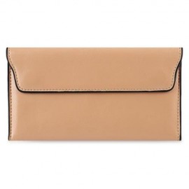 HASP CLOSURE ENVELOPE DESIGN WALLET WITH MINI BAG FOR LADIES (KHAKI)