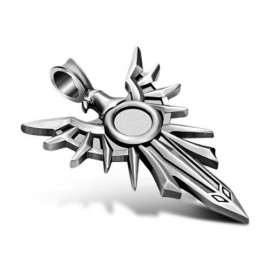 FASHIONABLE UNISEX CARTOON ANIMAL PATTERN BIRD SHAPE PEWTER SLIDE PENDANT (BRUSHED SILVER)