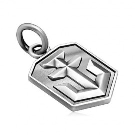 TRENDY MEN ANCHOR SHAPE PEWTER SLIDE PENDANT (BRUSHED SILVER)