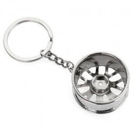 WHEEL HUB ALLOY KEY CHAIN HANGING PENDANT KEYRING - 3.54 INCH