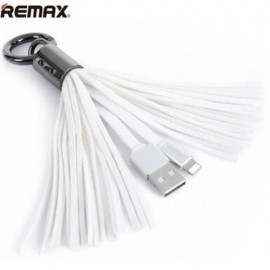 REMAX RC - 053I KEY RING TASSELS 8 PIN DATA TRANSFER 3A CHARGING FLAT CABLE FOR IPHONE (WH
