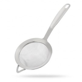 STAINLESS STEEL MESH OIL FILTER GREASE FISHING SPOON KITCHEN GADGET (SILVER)