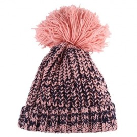 CHIC POM POM EMBELLISHED KNITTED HAT FOR CHILD (PINK)