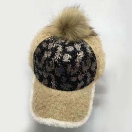 CHIC PAILLETTE AND DOWNY BALL DECORATED BASEBALL CAP FOR MEN AND WOMEN (BEIGE)