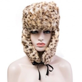CHIC FAUX FUR AND RIBBONS DECORATED LEOPARD PATTERN TRAPPER HAT FOR WOMEN (LEOPARD)